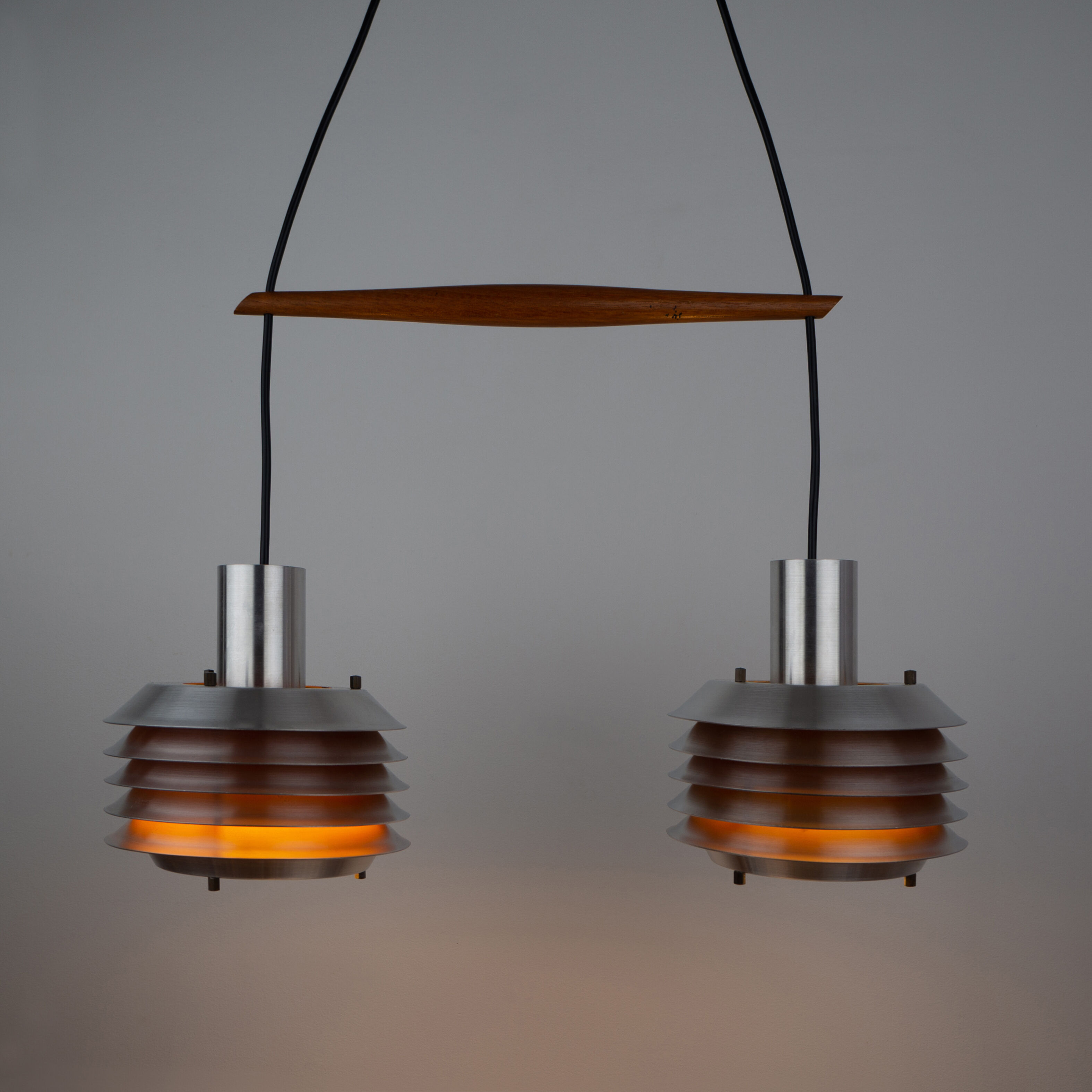 Pair of Danish vintage pendant lamps from 1960s