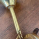 Vintage molded glass and gold metal pendant light