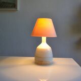 terracotta lamp base, modernist stoneware, France, 1970s