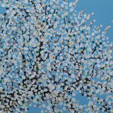 Painting on canvas - cherry tree