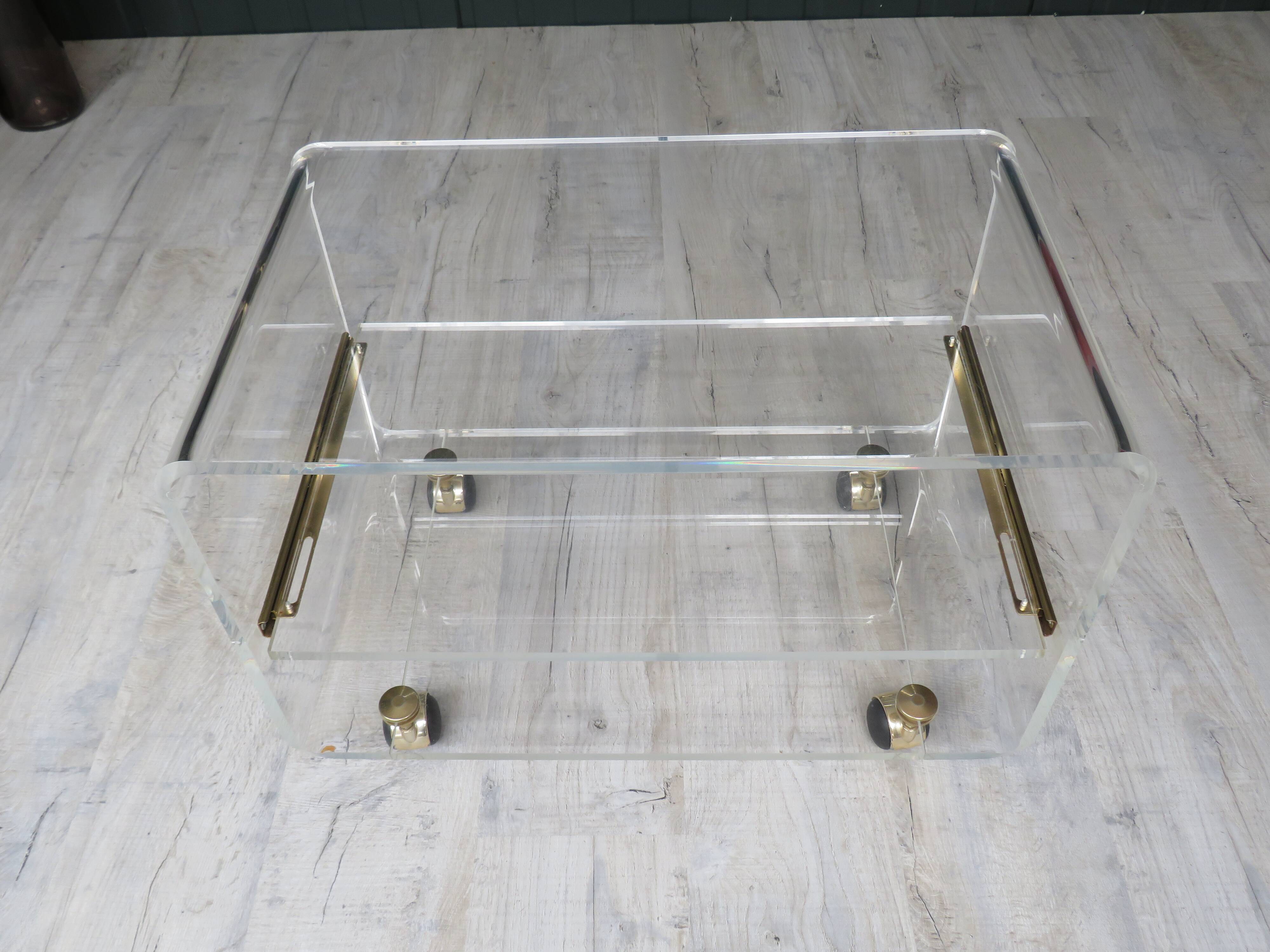 Altuglass roller coffee table by David Lange