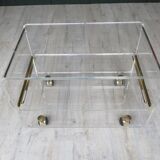 Altuglass roller coffee table by David Lange