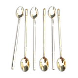 Set of 6 spoonfuls golden cocktail Russian model