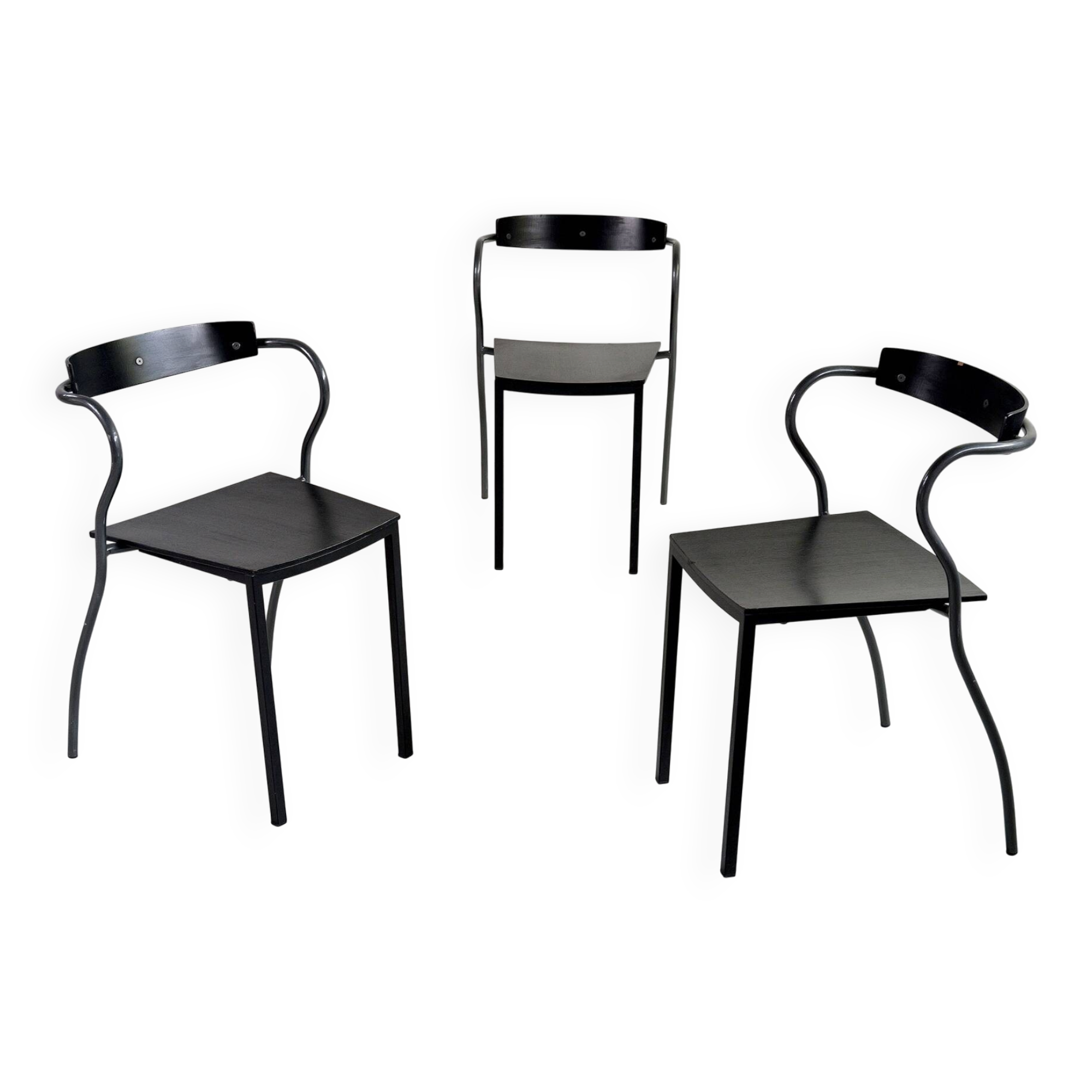 Pascal Mourgue, set of 3 Artelano chairs, 1980
