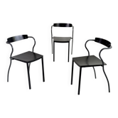 Pascal Mourgue, set of 3 Artelano chairs, 1980