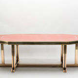 Red brass lacquered table  1970