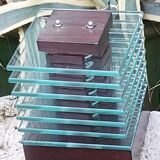 Demeter wood and glass lamp Maison Desny 1980