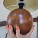 Wooden ball lamp