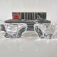 Salt and pepper shaker signed Daum design 70s in their original box
