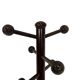 Vintage Wooden Sputnik Design Freestanding Coat Rack, 1970s, Brown