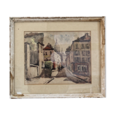 Aquarelle Montmartre, signed