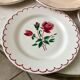 Set of 6 mismatched dessert plates Digoin, Badonviller Salins (Jacqueline) 30s-40s