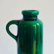 Soliflore vase in iridescent green ceramic West Germany
