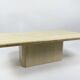 Table basse vintage des années 1970 en travertin