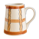 Vintage graphic pitcher in hand-painted ceramic