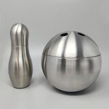1970s Gorgeous "Bowling" Cocktail Shaker With Ice Bucket Tauma by Guzzini.