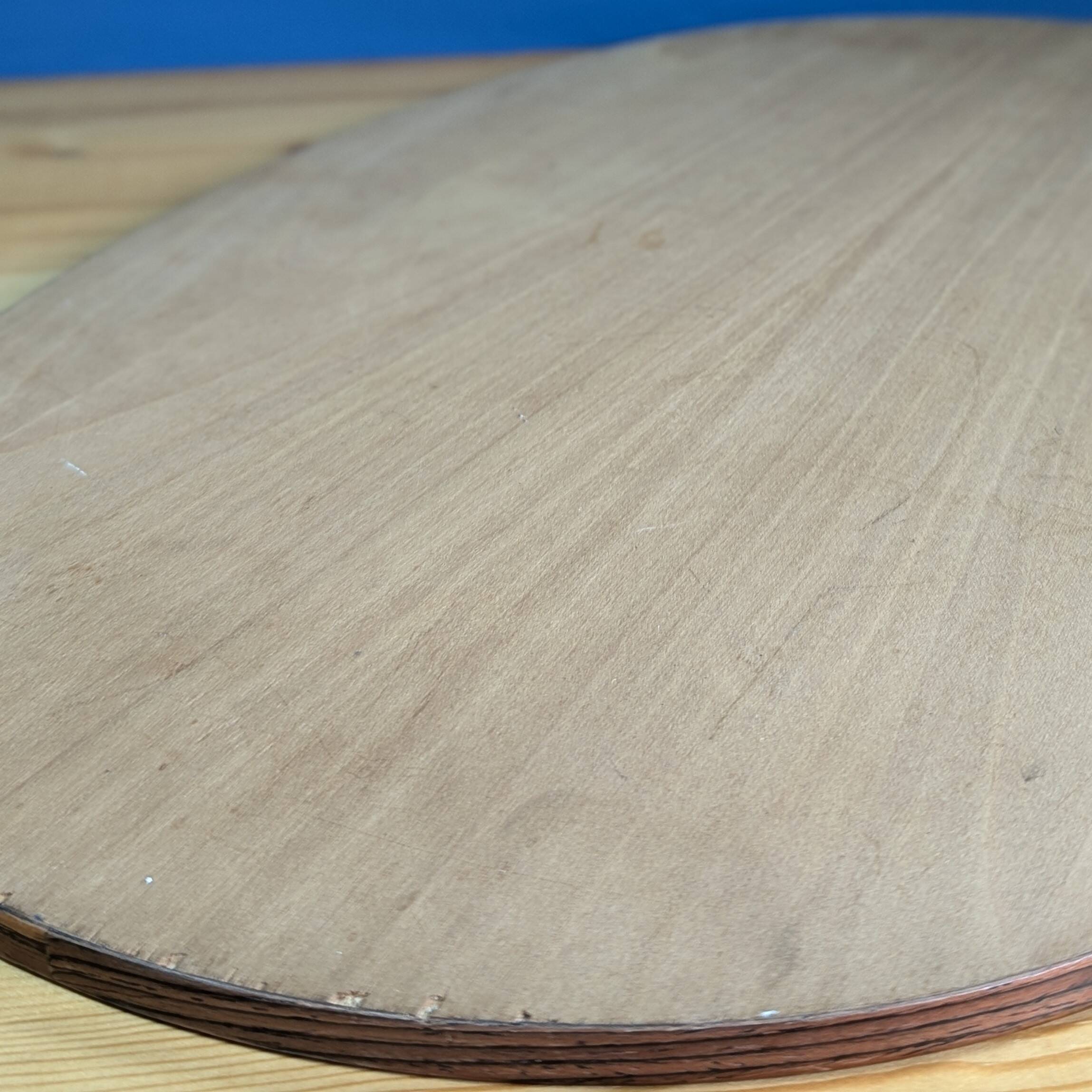 Large oval wooden tray with floral marquetry 50cm