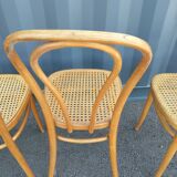 6 chaises cannées ancien bistrot vintage