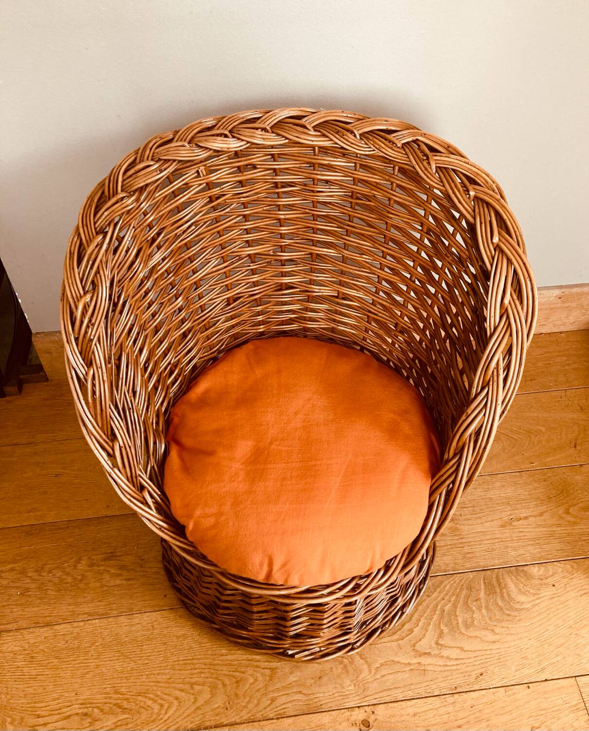 Vintage rattan / wicker armchair for children, 1970s