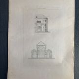 Engraving of ancient architecture