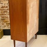 Large Scandinavian teak chest of drawers.