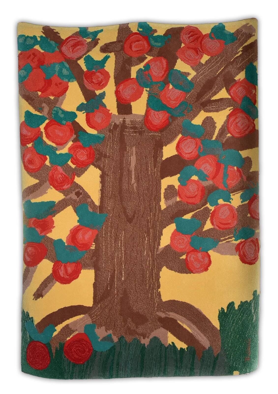 Tisca Tiara "Apfel Baum" Hand Tufted Rug by Frederic, France 1980s