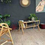 Table basse en rotin
