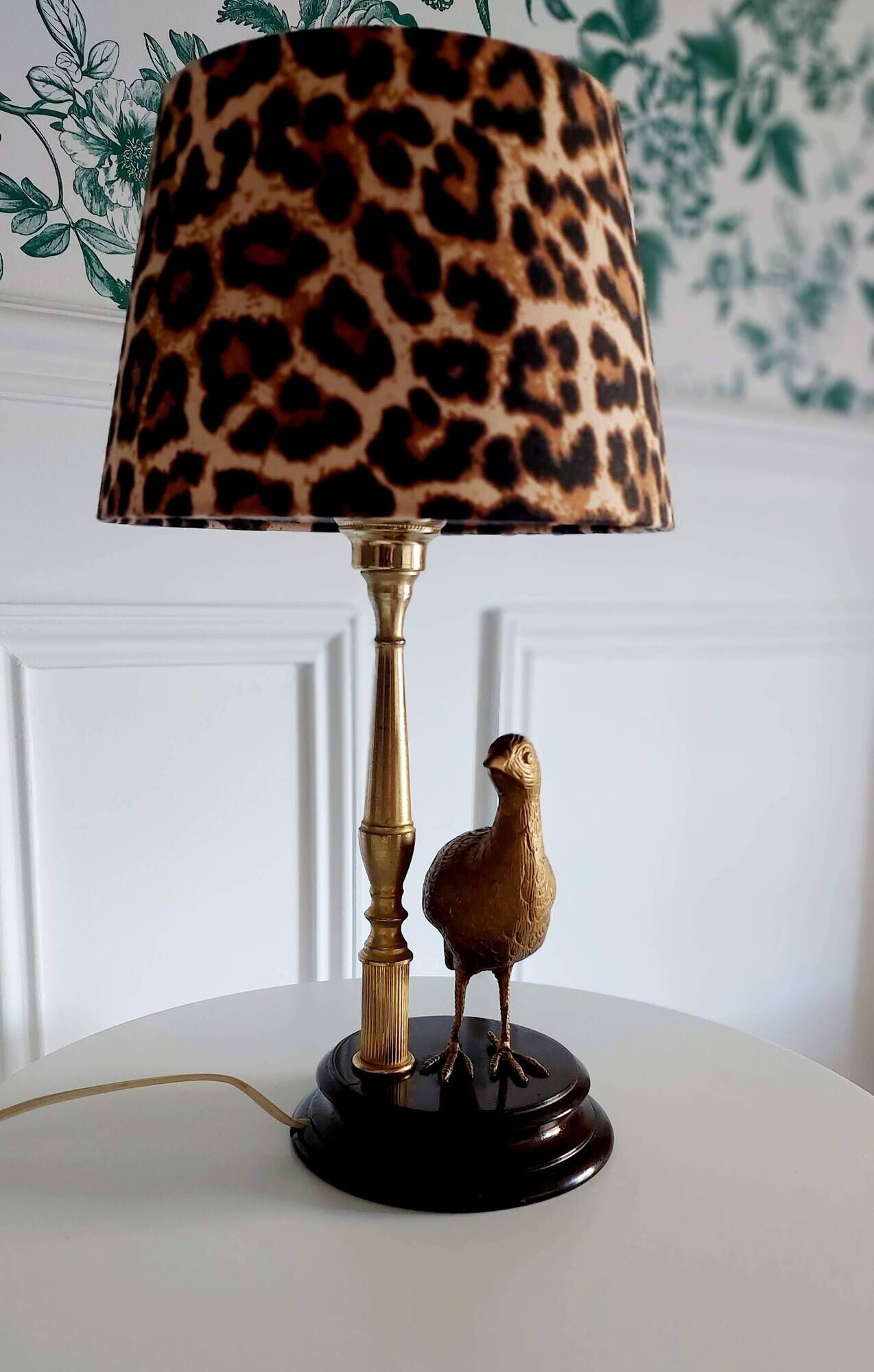 Lampe vintage en laiton, style Maison Charles, années 50–70