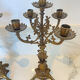 Pair of church candelabra - 19th century - in bronze and brass, 5 lights / c