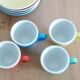Ensemble de 4 tasses à espresso et soucoupes Cafés Richard