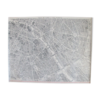 Plan de Paris à vol d'oiseau Peltier Blondel La Rougery