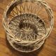 Table d'appoint ronde en osier jardin