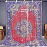 Multicolour Geometric Oushak Wool Carpet sku c69