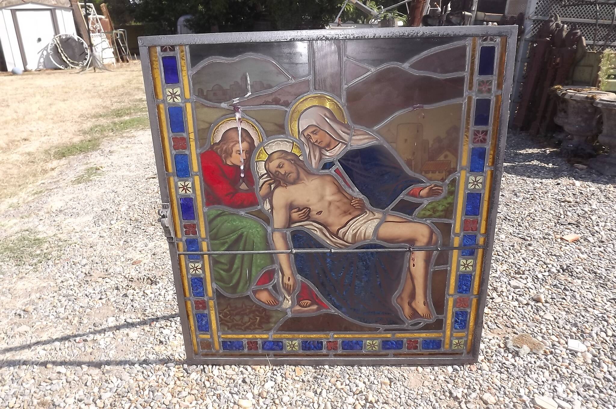 19th century stained glass window “Jesus”