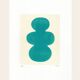 Original abstract painting - Venus - turquoise blue - H209 - signed Eawy