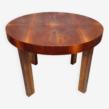 Renovated art deco round, extentable dining table