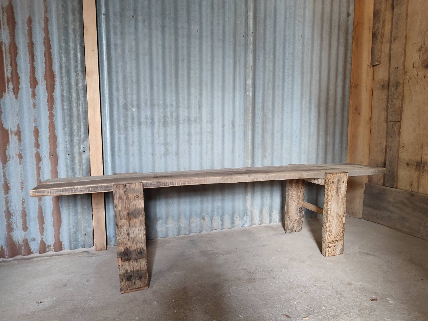 Superb wabi-sabi bed bench...