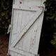 Small solid antique wooden shutter, 104cm high x 54cm wide