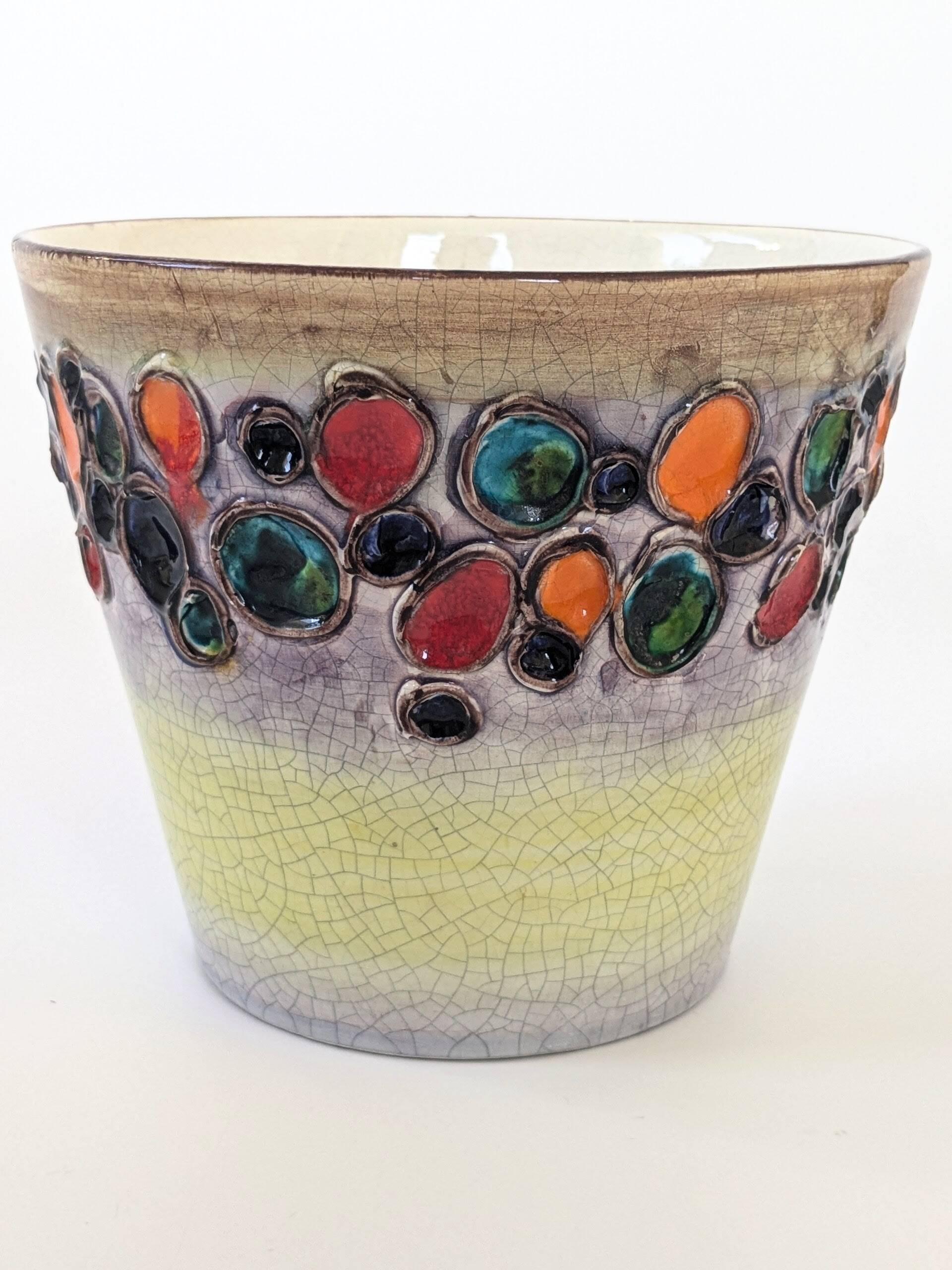 Ceramic flowerpot from the 60s | Alvino Bagni | Italy