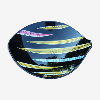 Bol en céramique noire et motifs colorés Schramberg Décor Milano