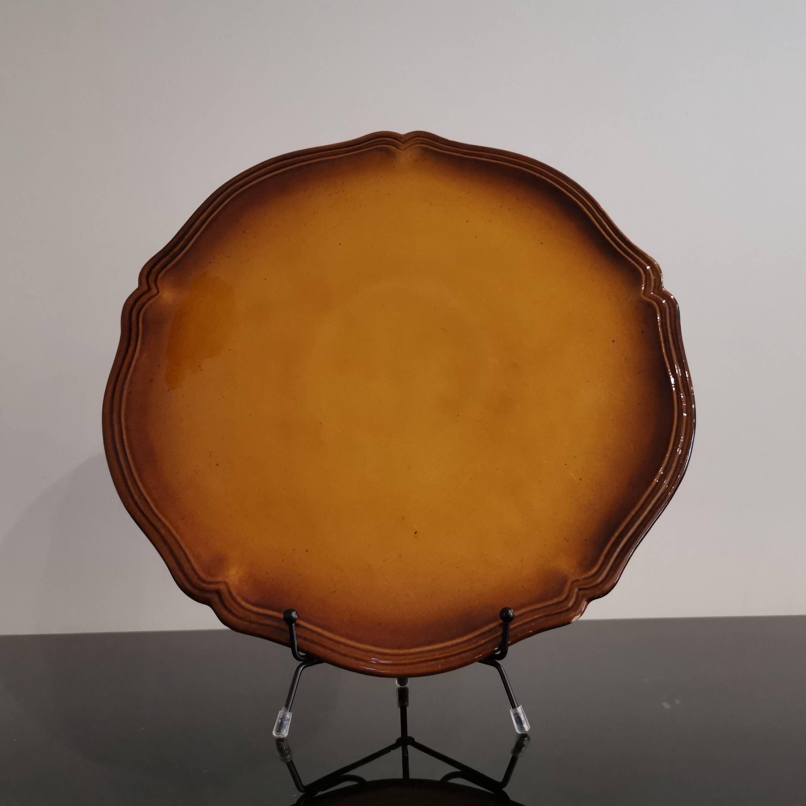 Glazed ceramic serving dish Creation A. Ferlay Vallauris
