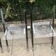 Plexiglass and chrome metal design folding chairs