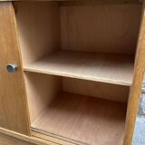 Oak Library 1960-70s French Design shop window industrial Art Deco