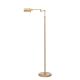Brass Swing Arm Library floor lamp Holtkoetter Germany 1980s