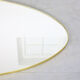 Vintage oval golden frame mirror, 70s