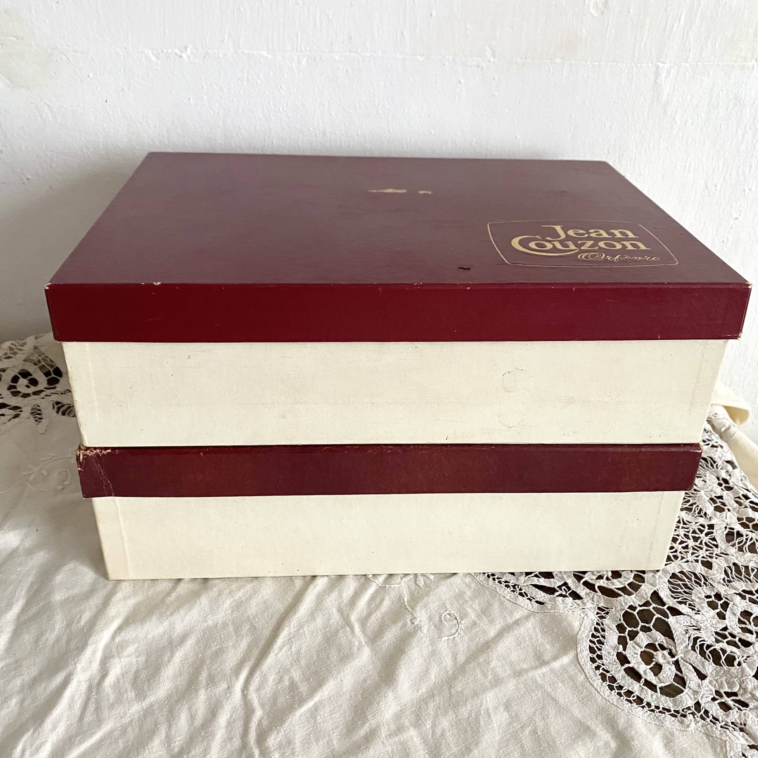Jean Couzon matte stainless steel footed cups in box