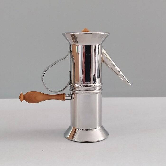 Alessi miniature Neapolitan coffee maker, designed by Riccardo Dalisi, 1987