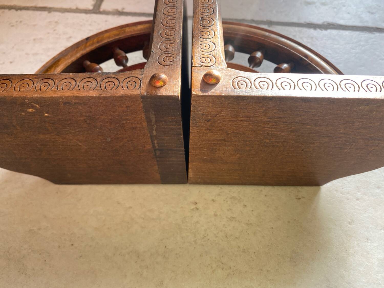 Vintage wooden bookend