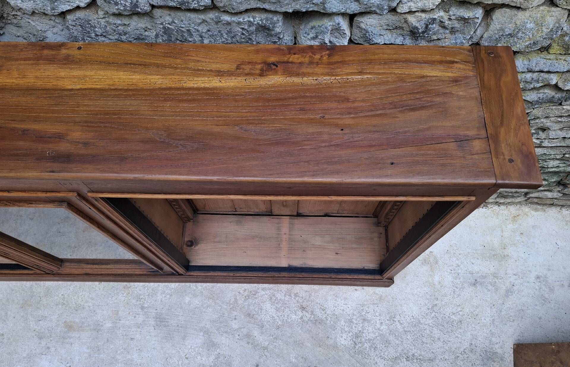 Oak display cabinet 237 cm