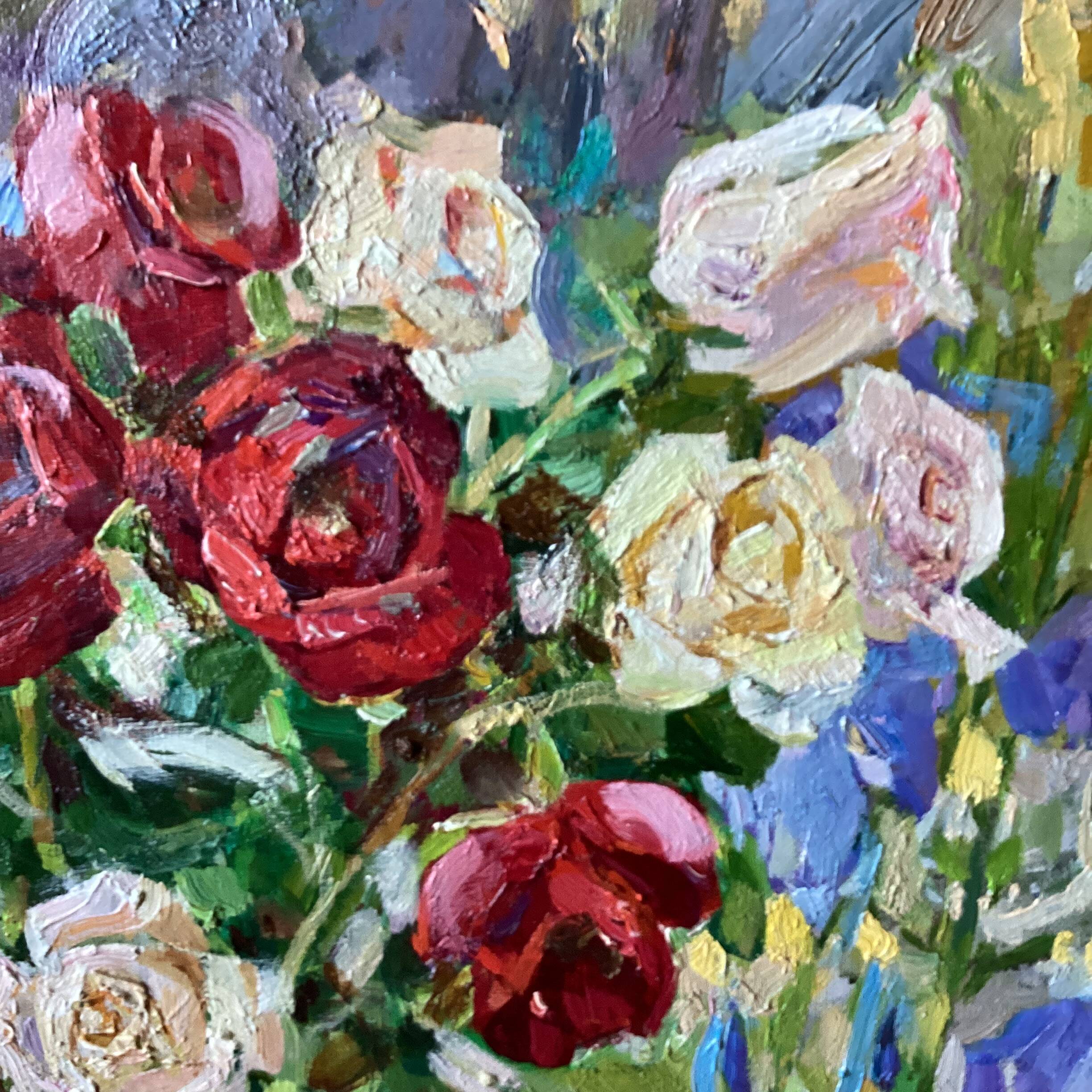 Oil painting on canvas signed, dimensions: height - 73 cm - width - 62.5 cm.
